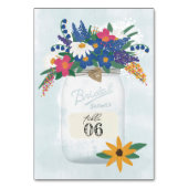 メイソンジャー&ワイルドフラワーズブライダルシャワー テーブルナンバー (裏面)