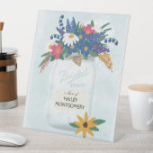 メイソンジャー&ワイルドフラワーズブライダルシャワー 台座サイン (インサイチュ)