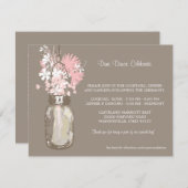 メイソンジャー&ワイルドフラワーズ披露宴 招待状 (正面/裏面)