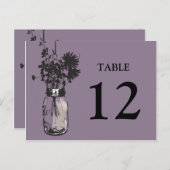 メイソンジャー&ワイルドフラワーテーブルカード ポストカード (正面/裏面)