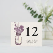 メイソンジャー&ワイルドフラワーテーブルカード ポストカード (スタンド正面)