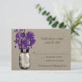 メイソンジャー&ワイルドフラワー バルコラージの返信カード 出欠カード (スタンド正面)