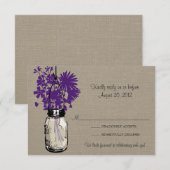 メイソンジャー&ワイルドフラワー バルコラージ RSVP カード (正面/裏面)