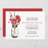 メイソンジャー&ワイルドフラワー 招待状 (正面/裏面)