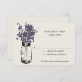 メイソンジャー＆ワイルドフラワー RSVP カード (正面/裏面)