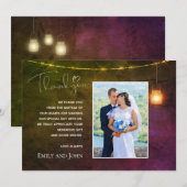 メイソンジャー 温かい秋の色の写真 ありがとう サンキューカード (正面/裏面)