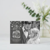 メイソンジャー 結婚延期 でも写真は撮るよ 案内ポストカード (スタンド正面)