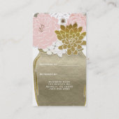 メイソンジャー 花  rustic ゴールド ピンク 紹介で友達割引 紹介カード (裏面)
