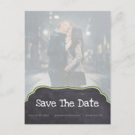 メイソンジャー 黒板風 写真付きSave The Date 案内ポストカード