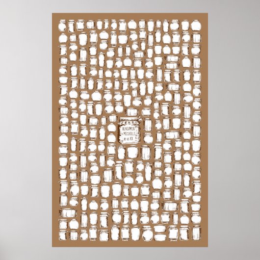 メイソンジャー - 250 サイン ゲストブック 代替 (正面)