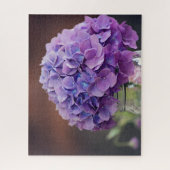 メイソン素朴ジャーの写真に紫紫紫紫紫紫紫紫紫紫紫陽花 ジグソーパズル (縦)