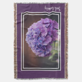 メイソン素朴ジャーの写真に紫紫紫紫紫紫紫紫紫紫紫陽花 スローブランケット (正面縦)