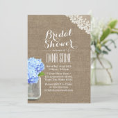 メイソン素朴ジャージュランジェアバーラップブライダルシャワー 招待状 (スタンド正面)