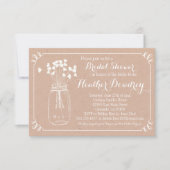 メイソン素朴ジャーブライダルウェディングシャワー招待状 招待状 (正面)