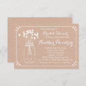メイソン素朴ジャーブライダルウェディングシャワー招待状 招待状 (正面/裏面)