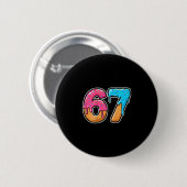 メイソン67アイスクリームしたたりおもしろシックスセブン (C 缶バッジ (正面&裏面)