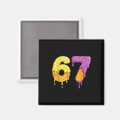 メイソン67 アイスクリームしただれおもしろミーム 6 7 マグネット (正面/裏面)