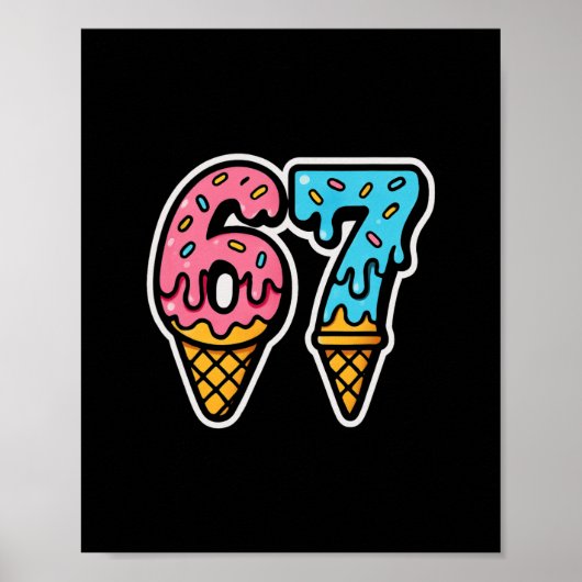 メイソン67 アイスクリーム かわいいミーム 67 ポスター (正面)