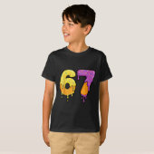 メイソン67 アイスクリーム したたり Meme シックス セブン おもしろい Tシャツ (正面フル)