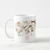 メイソン・ジャーかわいらしズ・アンド・フラワー コーヒーマグカップ (左)