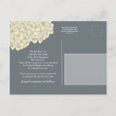 メイソン・ジャーとアジサイの日付を保存 案内ポストカード (裏面)