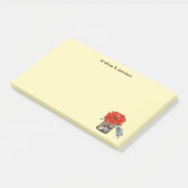 メイソン・ジャーにオレンジ色の花のカップル名 ポストイット (アングル)