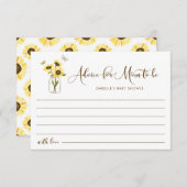 メイソン・ジャーのヒマワリ母さんのご希望 アドバイスカード (正面/裏面)