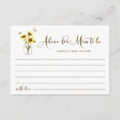 メイソン・ジャーのヒマワリ母さんのご希望 アドバイスカード (正面)