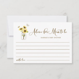 メイソン・ジャーのヒマワリ母さんのご希望 アドバイスカード