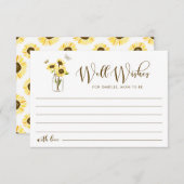 メイソン・ジャーのヒマワリ母さんのご希望 アドバイスカード (正面/裏面)