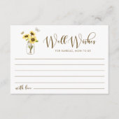 メイソン・ジャーのヒマワリ母さんのご希望 アドバイスカード (正面)