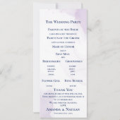 メイソン・ジャーの紫色の花のフローラ結婚式プログラム 招待状 (裏面)