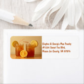 メイソン・ジャースで2つのための南の甘いお茶 ラベル (インサイチュ)