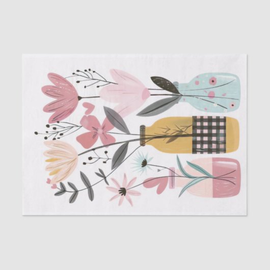 メイソン・ジャース・デコページの春の花 薄葉紙 (正面)