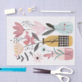 メイソン・ジャース・デコページの春の花 薄葉紙 (クラフト)