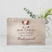 メイソン・ジャー素朴のフローラは私の花嫁になる 招待状 (スタンド正面)