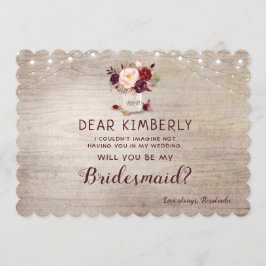 メイソン・ジャー素朴のフローラは私の花嫁になる 招待状