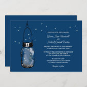 メイソン·ジャー·アンド·ホタルの結婚式招待状 招待状 (正面/裏面)