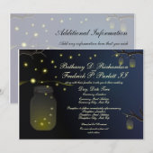 メイソン·ジャー·アンド·ホタル·結婚式招待状&詳細 招待状 (正面/裏面)