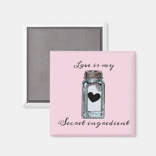 メイソン・ジャー・キャニング・ラブは私の秘密の食材 マグネット (正面/裏面)