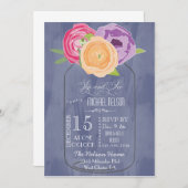 メイソン·ジャー·チャルクボード·サイプ·アンド·ゼー 招待状 (正面/裏面)