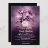 メイソン·ジャー(バラ·ストリング·ラ結婚イト付き) 招待状 (正面/裏面)