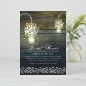 メイソン·ジャー·フローラ·ラスティック·ブライダル·シャワーの招待 招待状 (スタンド正面)