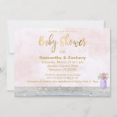 *~*メイソン·ジャー·フ素朴ラワーズ·ラベンダー·ベビー·シャワー 招待状 (裏面)