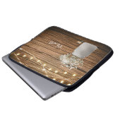 メイソン・ジャー&ライ素朴トの赤ちゃんの息フローラ ラップトップスリーブ (正面下部)