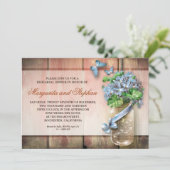 メイソン·ジャー·ラスト·ウッド·リハーサル·ディナー·招待状 招待状 (スタンド正面)