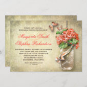 メイソン·ジャー·ラッシュ·バーラップ·リハーサル·ディナー·招待状 招待状 (正面/裏面)