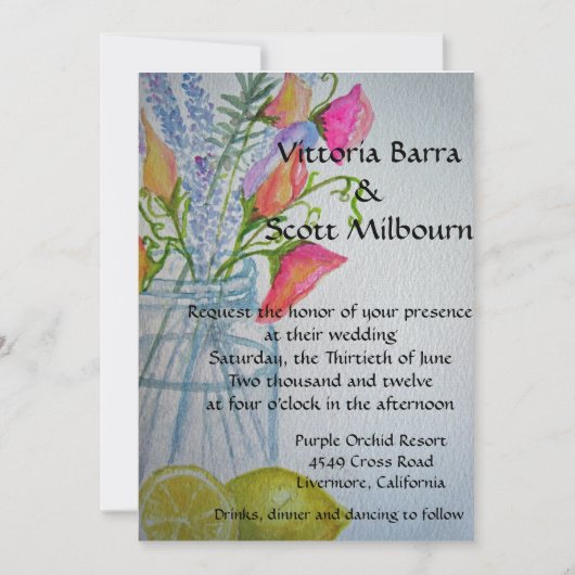 メイソン·ジャー·結婚式招待状#3 招待状 (正面)