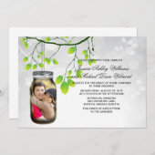 メイソン・ジャ結婚ー屋外テンプレート 招待状 (正面/裏面)