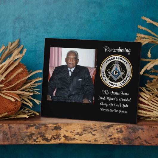 メイソン  愛され、思い出され、慈しまれた  追悼プレート フォトプラーク (側面)